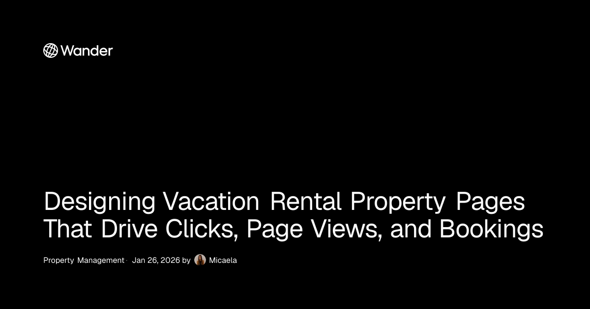 Designing Vacation Rental Property Pages That Drive Clicks, Page Views ...